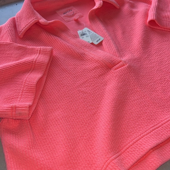 Aerie Oversized pink v-neck soft fuzzy sweater | size s | nwt - Picture 3 of 6